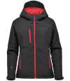 KSX-1W Stormtech Ladies Orbiter Insulated Soft Shell Jacket Black / Red colour image